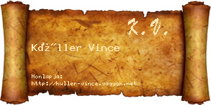Küller Vince névjegykártya