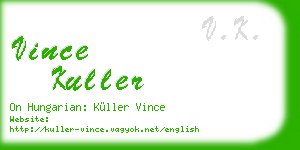 vince kuller business card